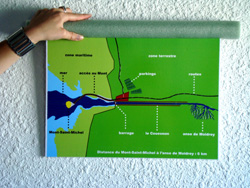 Planche tactile c&ocirc;t&eacute; plan